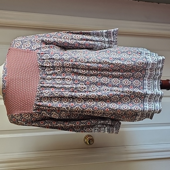 Easel Bohemian Mixed Print Top - Picture 5 of 5